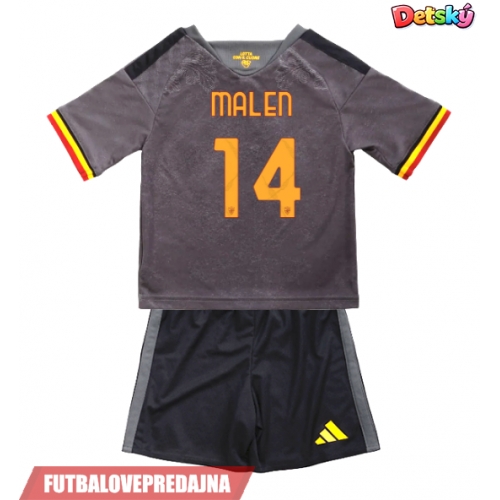 Lacne Dětský Futbalové dres AS Roma Donyell Malen #14 2026-27 Krátky Rukáv - Tretina (+ trenírky)